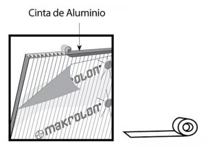 Cinta de Aluminio para Policarbonato Celular